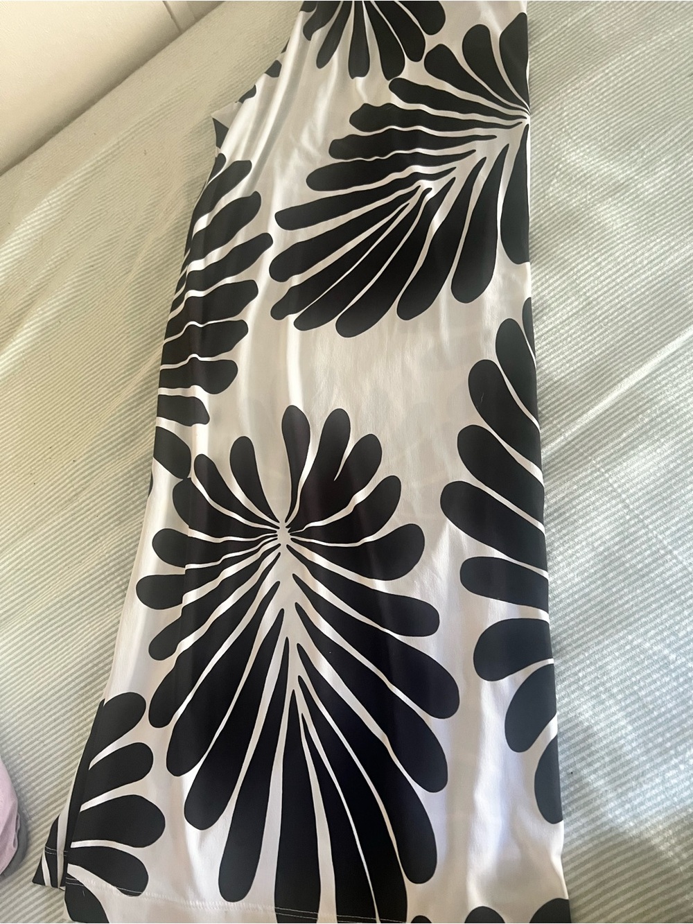 Chico's Black & White Graphic Floral Maxi Dress